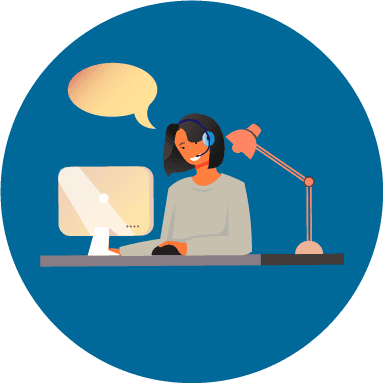 Photo of dedicated text and chat support icon